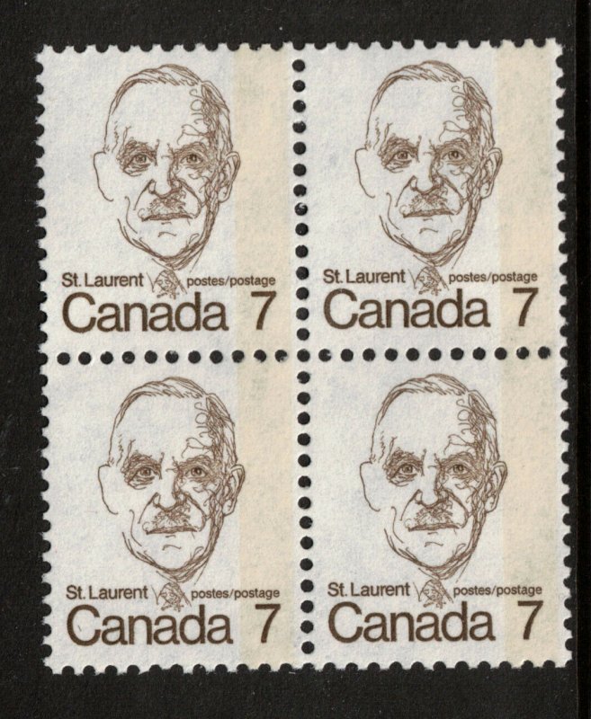 Canada #592 Very Fine Never Hinged One Bar Tag Error Block