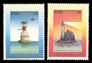 Ireland 1986 Lighthouses Scott #667-668 Mint Never Hinged