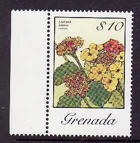 Grenada-Sc#1297A- id6-unused NH $10.00 Flower-1985-