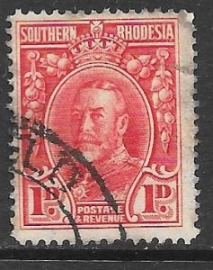 Southern Rhodesia 17: 1d George V, used, F