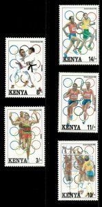 Kenya 1992 - Barcelona Summer Olympics - Set of 5v - Scott 578-82 - MNH