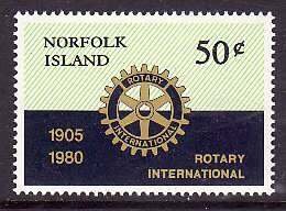 Norfolk Is.-Sc#255- id8-unused NH set-Rotary International-1980-