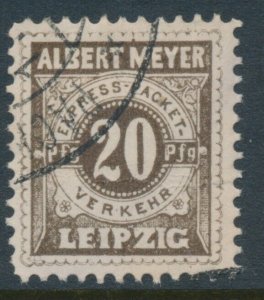 Leipzig 1897 Mi A14aX Black Brown 20Pf Used Town Local, PrivatPost Choice of 3