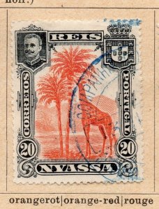 Nyassa 1901 Early Issue Fine Used 20r. NW-238420