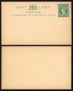 Gibraltar HG15 5c Green Postcard  Mint