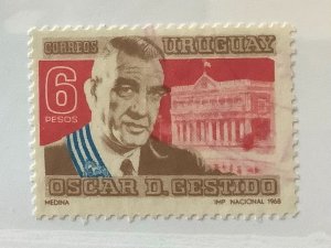 Uruguay 1968 Scott 763 used - 6p, Death of President Oscar D. Gestido, 1st Anniv