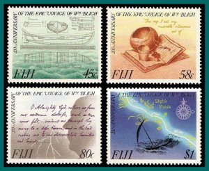 Fiji 1989 Captain Bligh, MNH  #603-606,SG790-SG793