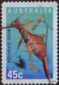 Australia 1998 Sc#1709, SG#1829 45c Weedy Sea Dragon USED.