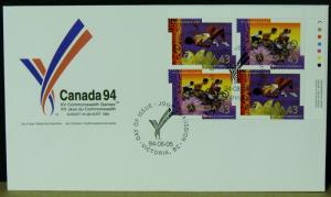 3207   Canada   FDC's   # 1517-22   PB   XV Commonwealth Games     CV$ 26.25