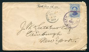 1893 Hilo, Hawaii to Edinburgh, New York