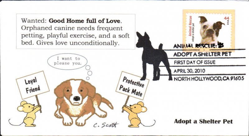 #4459 Animal Rescue - Dog Scott FDC