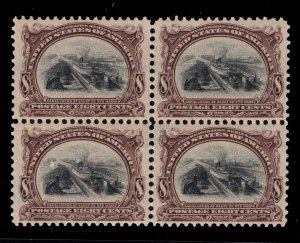 MOMEN: US STAMPS #298 INTACT BLOCK OF 4 MINT OG H VF LOT #87119*