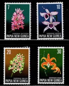 PNG Papua New Guinea Scott 402-405 MNH** Orchid set 1974