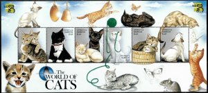 Antigua 1999 - Cats - Sheet of 6 Stamps - Scott #2276 - MNH