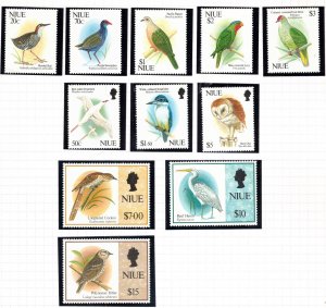 NIUE 1992/93 Birds; Scott 604-14; MNH