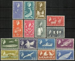 South Georgia Stamp 1-16  - Marine Life, complete set of 16