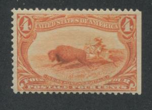 1898 US Stamp #287 4c Mint Lightly Hinged F/VF Original Gum Catalogue Value $100