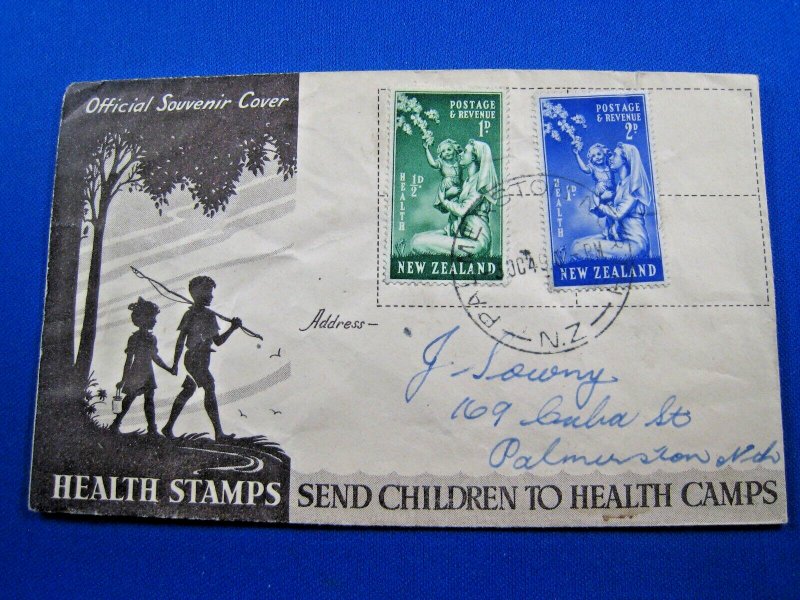 NEW ZEALAND 1948 TO 1960  -  SCOTT #B32-B39, B42-B43, B59-B60 SOUVENIR COVERS(6)