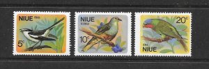 BIRDS - NIUE #139-141  MNH