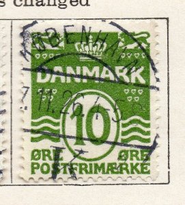 Denmark 1921 Early Issue Fine Used 10ore. 138183