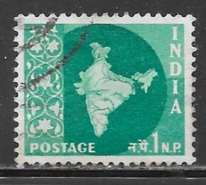 India 275: 1np Map of India, used, F-VF