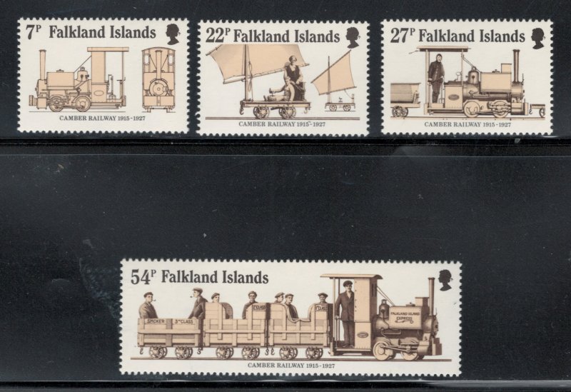 Falkland Islands 1985 Camber Railway Scott # 416 - 419 MNH