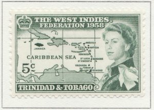 1958 British Colony TRINIDAD AND TOBAGO 5cMH* Stamp A28P44F30224-
