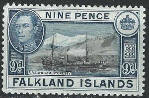 Falkland Is 90 SG 157 MH VF 1938 SCV $17.50