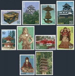 Japan 1741-1750, MNH. Michel 1738/1810. National Treasures, 1987-1988.