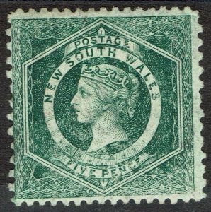 NEW SOUTH WALES 1882 QV DIADEM 5D WMK CROWN/NSW SG W40 PERF 12 X 10 