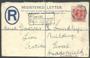 SIERRA LEONE 1925 GV 3d Registered cover to UK, ex BONTHE..................57007 