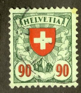 SWITZERLAND 200a USED SCV $4.75 BIN $2.00 COATS OF ARMS