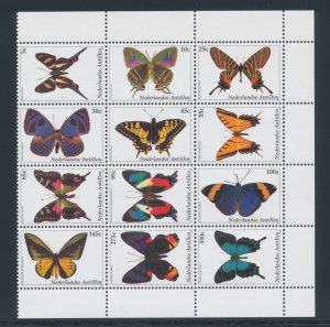 2003 Netherlands Antilles - Butterfly Fauna - Yvert Catalogue no. 1337/48 - 12 V