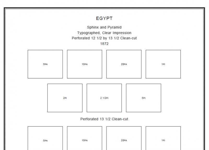 EGYPT STAMP ALBUM PAGES 1866-2011 (310 PDF digital pages)