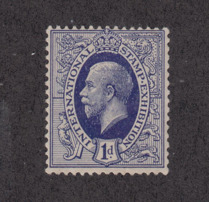 Great Britain, 1912 1p indigo KGV Essay for 1912 Int'l Stamp Expo, London