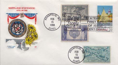 United States, First Day Cover, Maryland