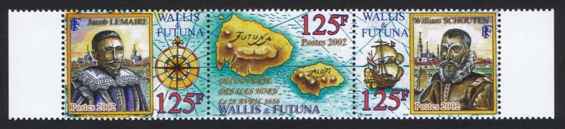 Wallis and Futuna Discovery of Futuna strip of 3v SG#804-806 SC#558