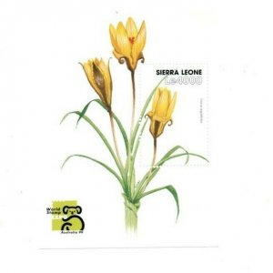 Sierra Leone 1999 - Flowers, Stamp Expo - Souvenir Sheet - Scott 2191 - MNH