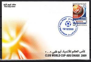 United Arab E Scott cat. 978. World Cup Soccer issue. First day cover