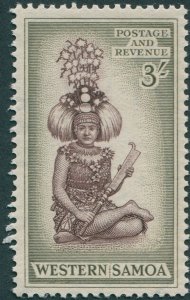 Samoa 1952 3s chocolate & brown-olive SG228 MNH