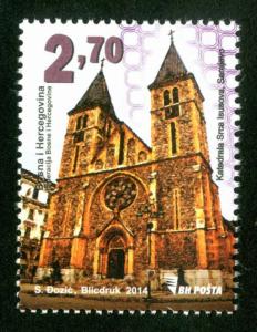 BOSNIA & HERZEGOVINA/2014, Religious buildings - Jesus’s Heart Cath. Cathed, MNH