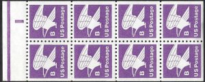 United States 1819a B (18¢) Stylized Eagle (1981). Booklet pane of 8. MNH