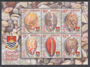 Kiribati 824a Seashells Souvenir Sheet MNH VF