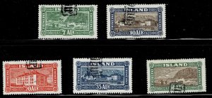 Iceland 144-148  - used - Tollur (revenue) cancel