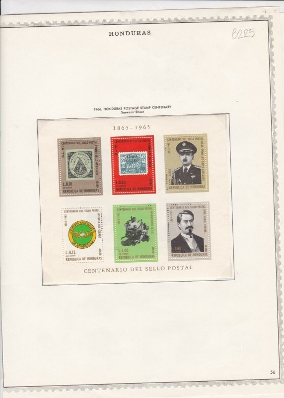 honduras issues of 1965-67 stamps sheet ref 17791 