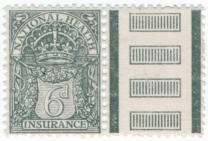 (I.B) George V Revenue : National Health & Insurance 6d