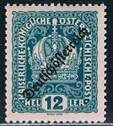 Austria 185, 12h Crown overprint, MNH, VF