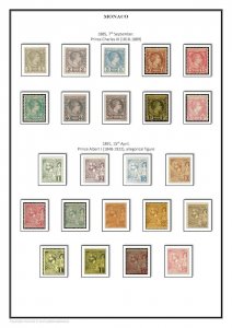 MONACO 1885 - 2021  PDF (DIGITAL) STAMP  ALBUM PAGES  (470 pages)