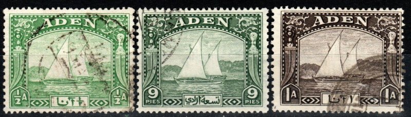 Aden #1-3  F-VF Used CV $9.00  (X877)