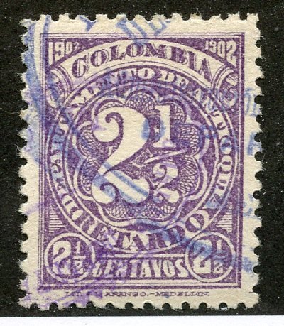 Colombia-Antioquia, Scott #I3, Used